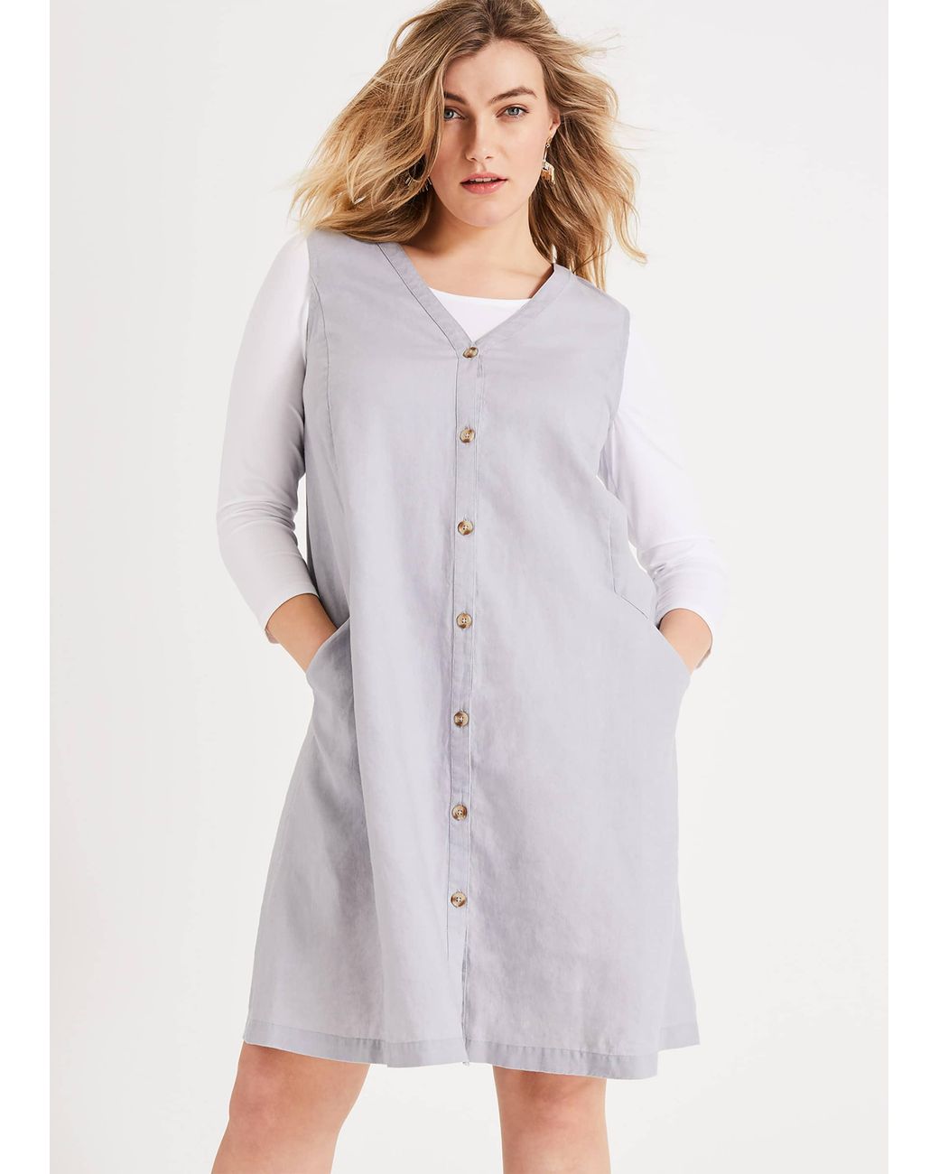 Phase Eight Purple Ariana Linen Tunic Dress