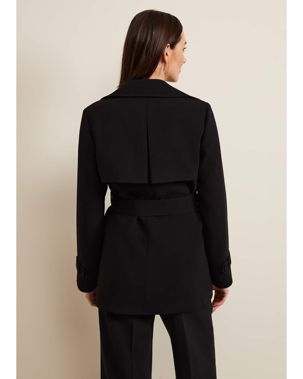 Phase Eight Black Demi Belted Jacket