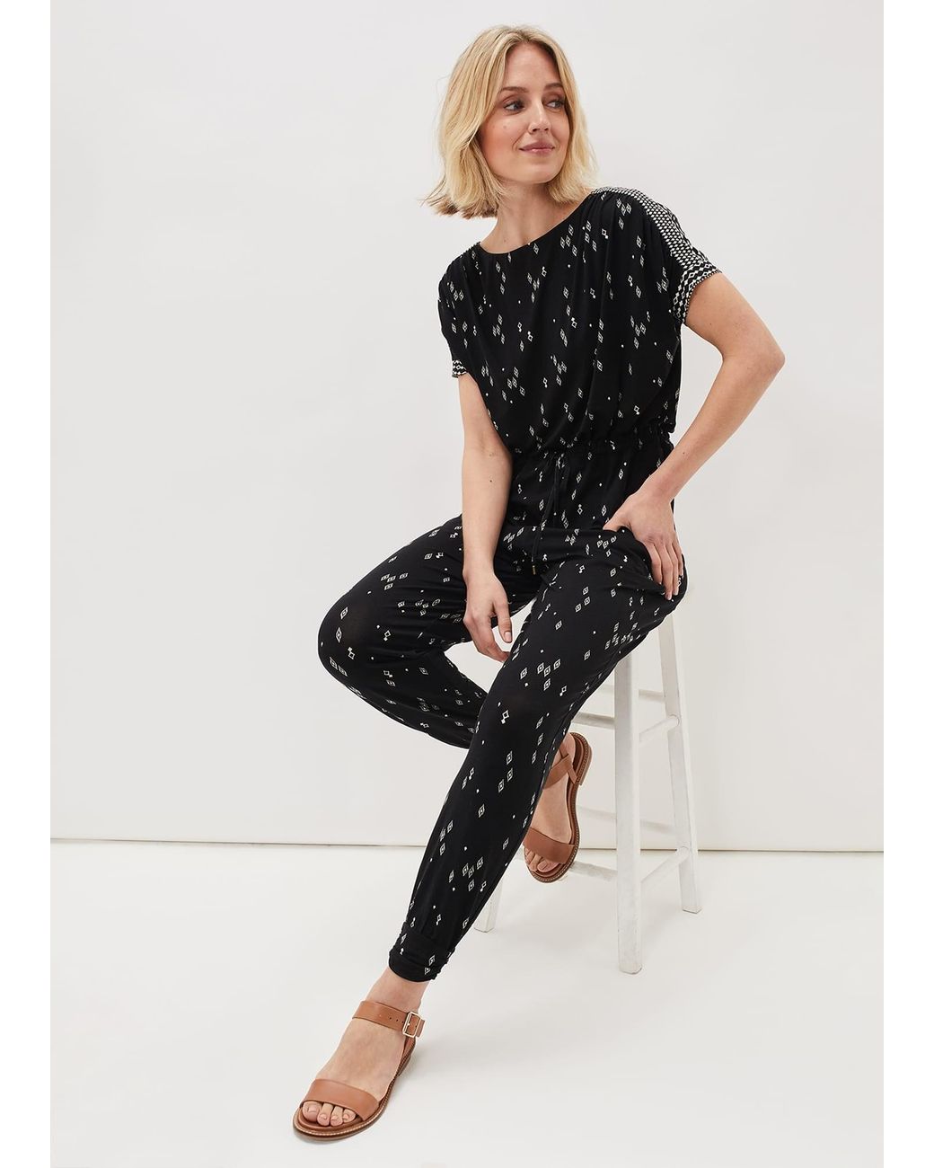 Phase Eight Black Malaya Tapered Leg Jumpsuit
