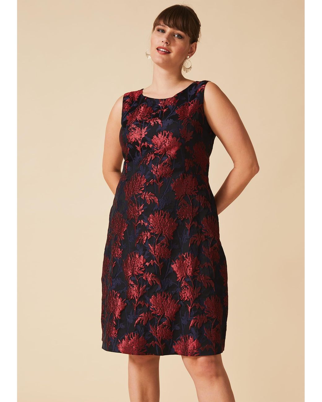 Phase Eight Black Greta Jacquard Dress