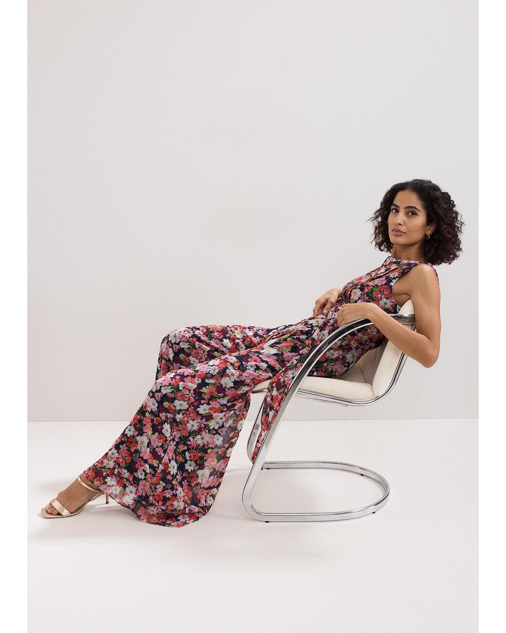 Phase Eight White Janine Floral Jumpsuit