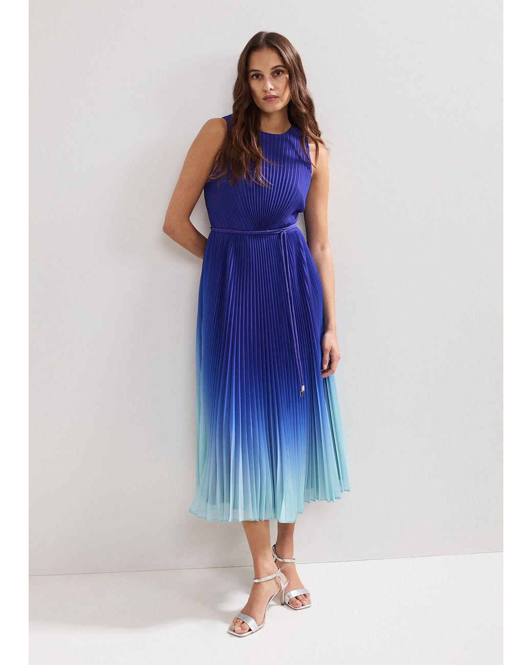 Phase Eight Blue Simara Ombre Midi Dress