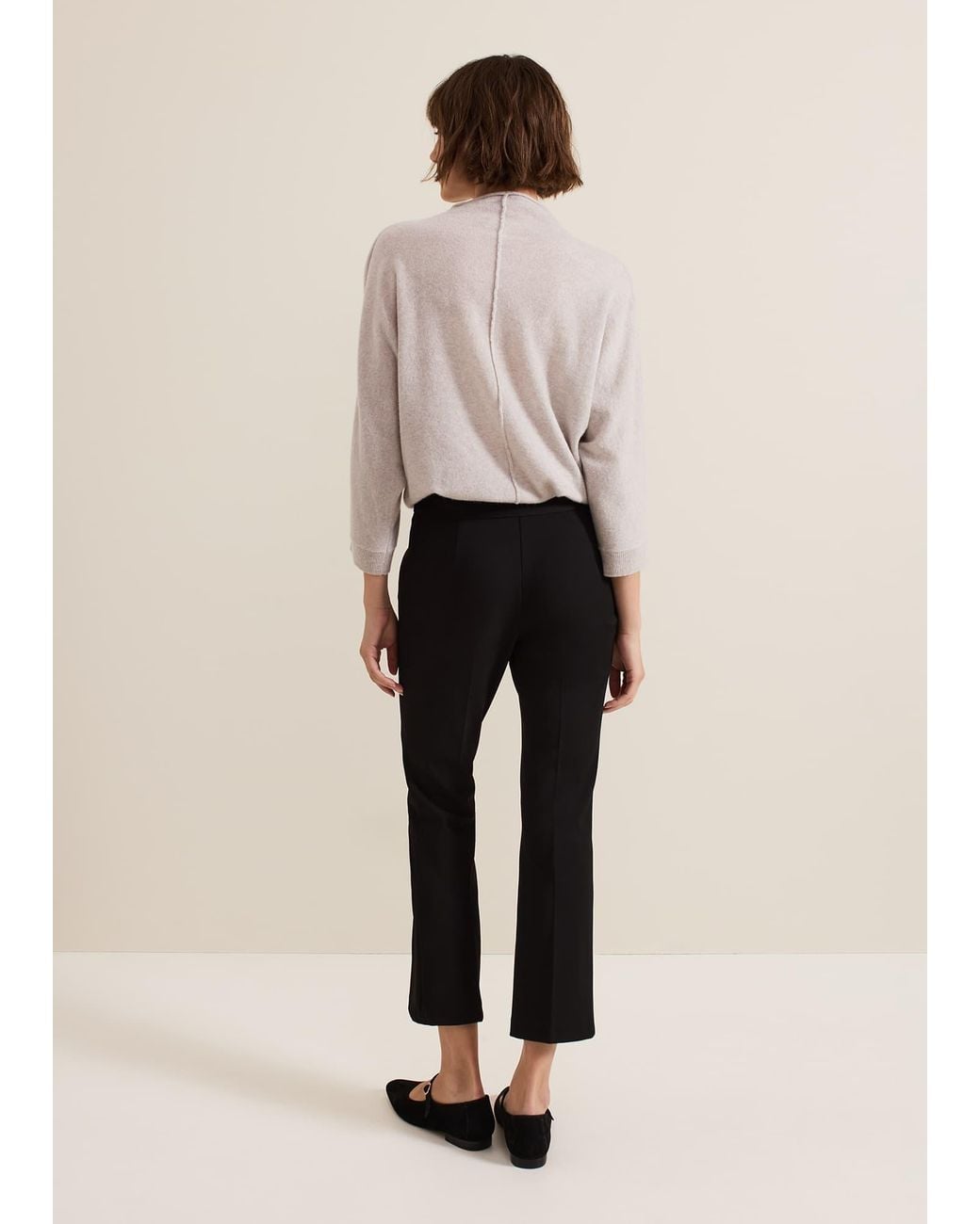 Phase Eight Natural Carly Crop Twill Trouser