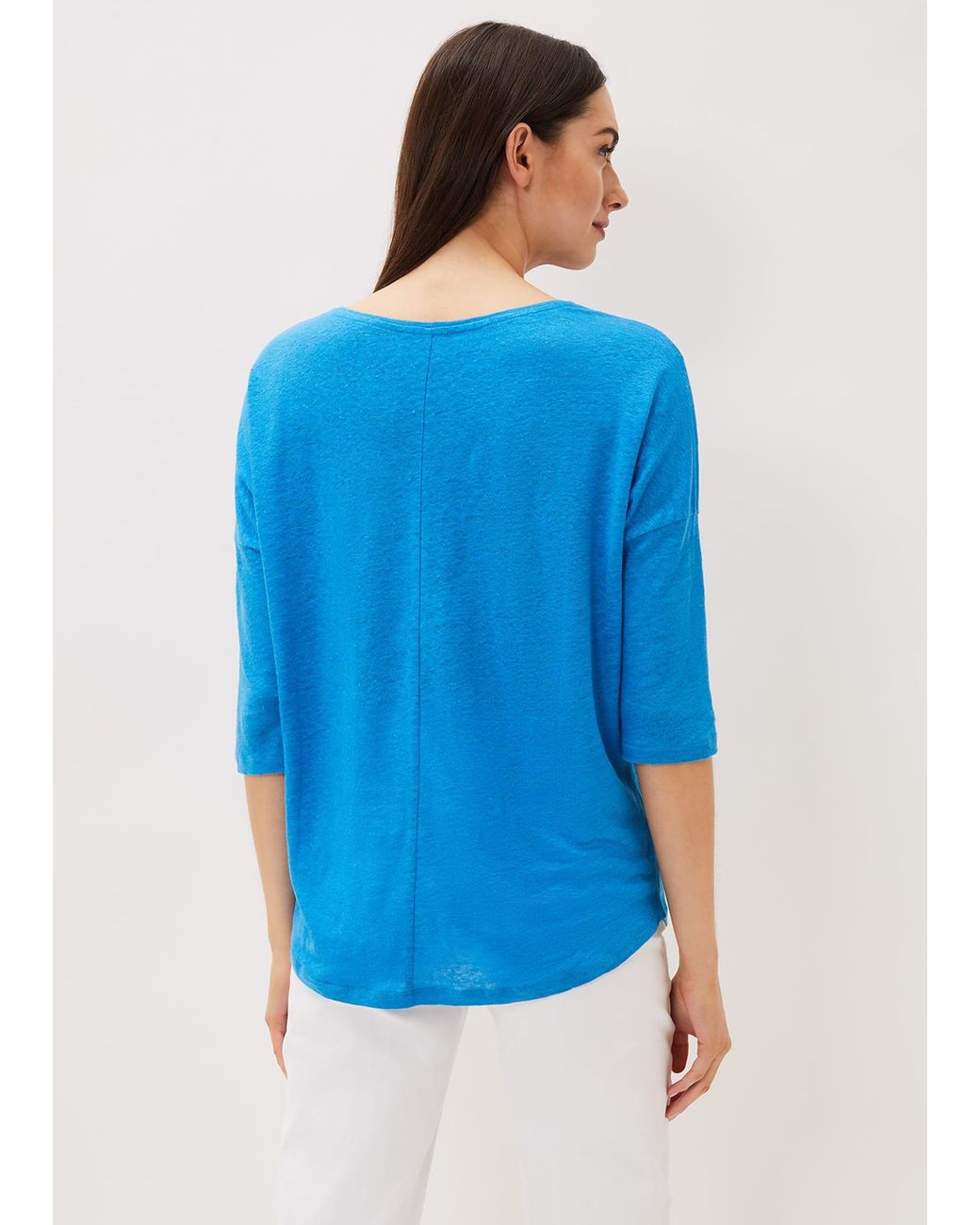 Phase Eight Blue Catrina Linen Top