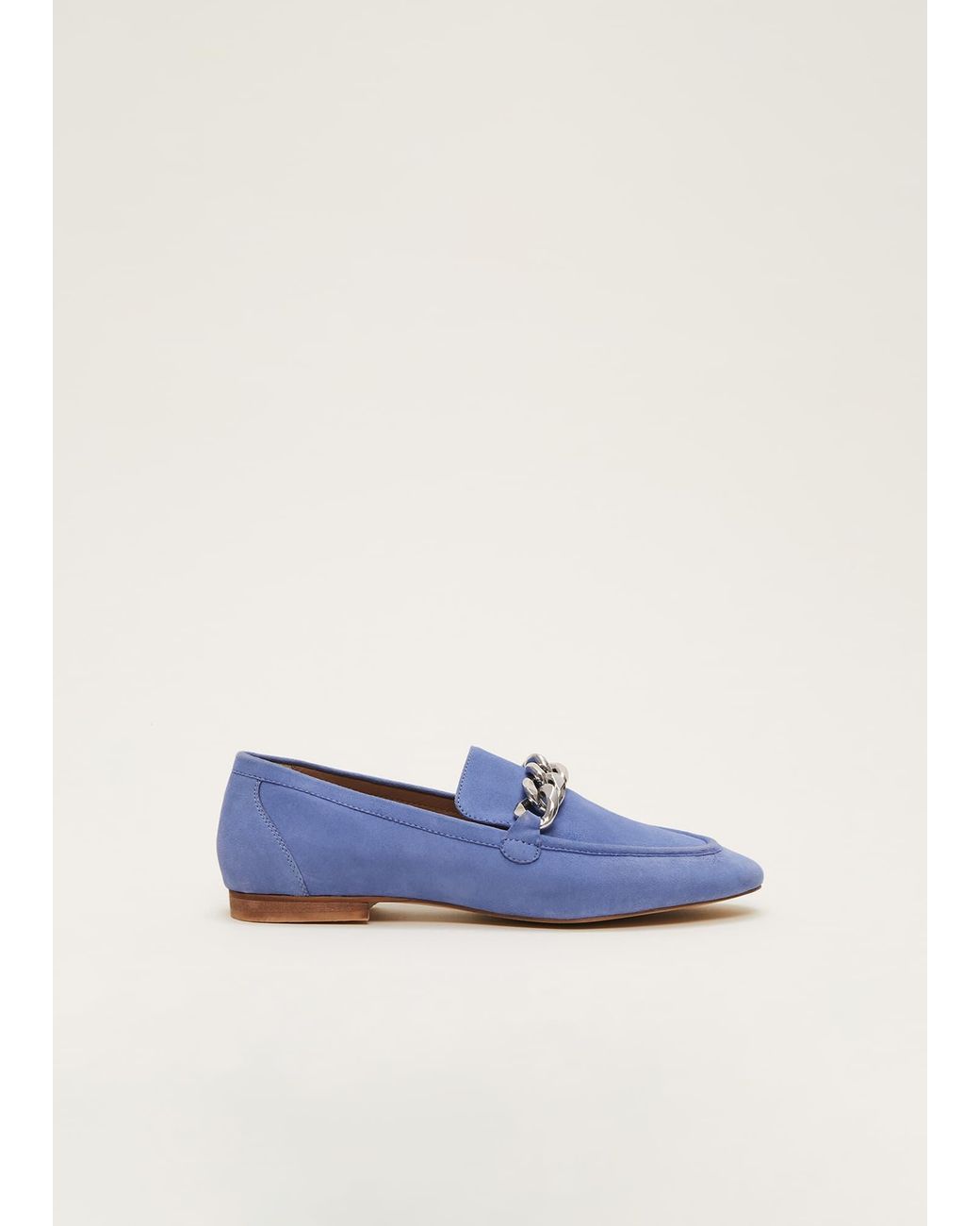 Phase Eight Blue Chain Detail Loafer Shoe