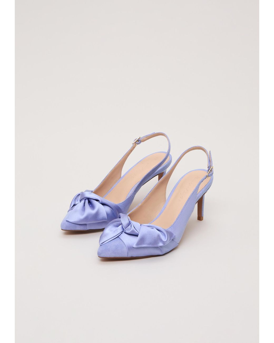 Phase Eight Blue Twist Front Slingback Heeled Shoes