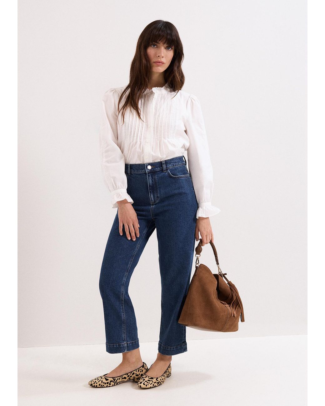 Phase Eight Blue Lexi Authentic Crop Straight Jean
