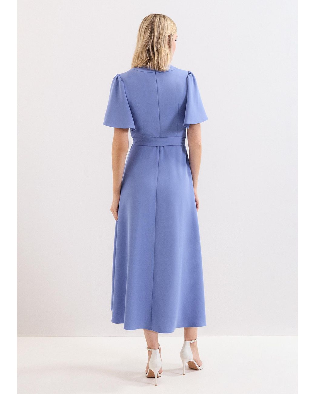Phase Eight Blue Jessica Wrap Midi Dress