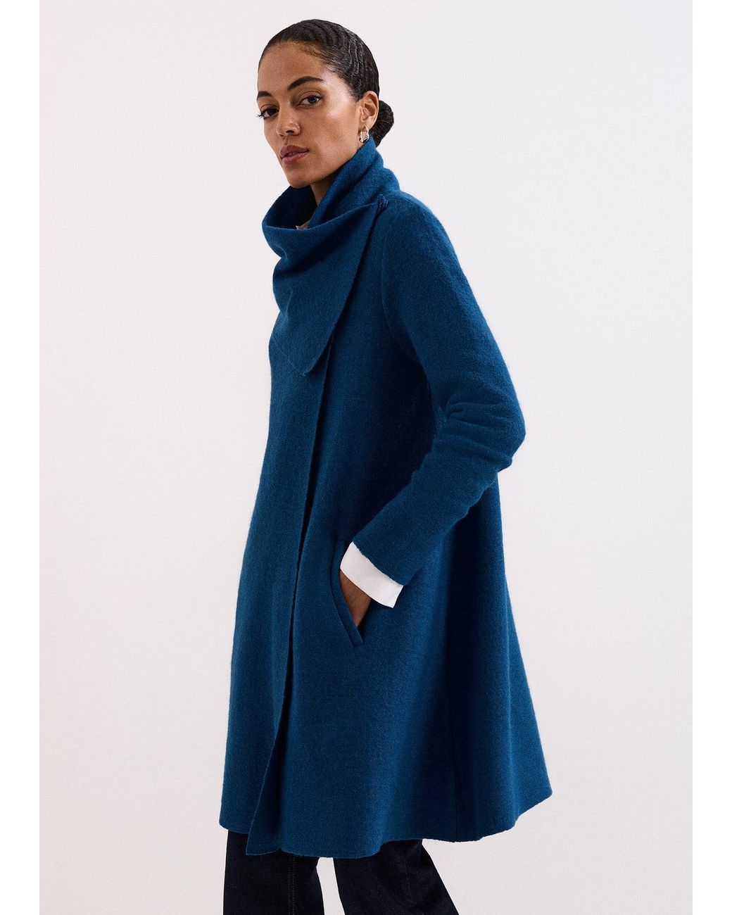 Phase Eight Blue Bellona Knit Coat