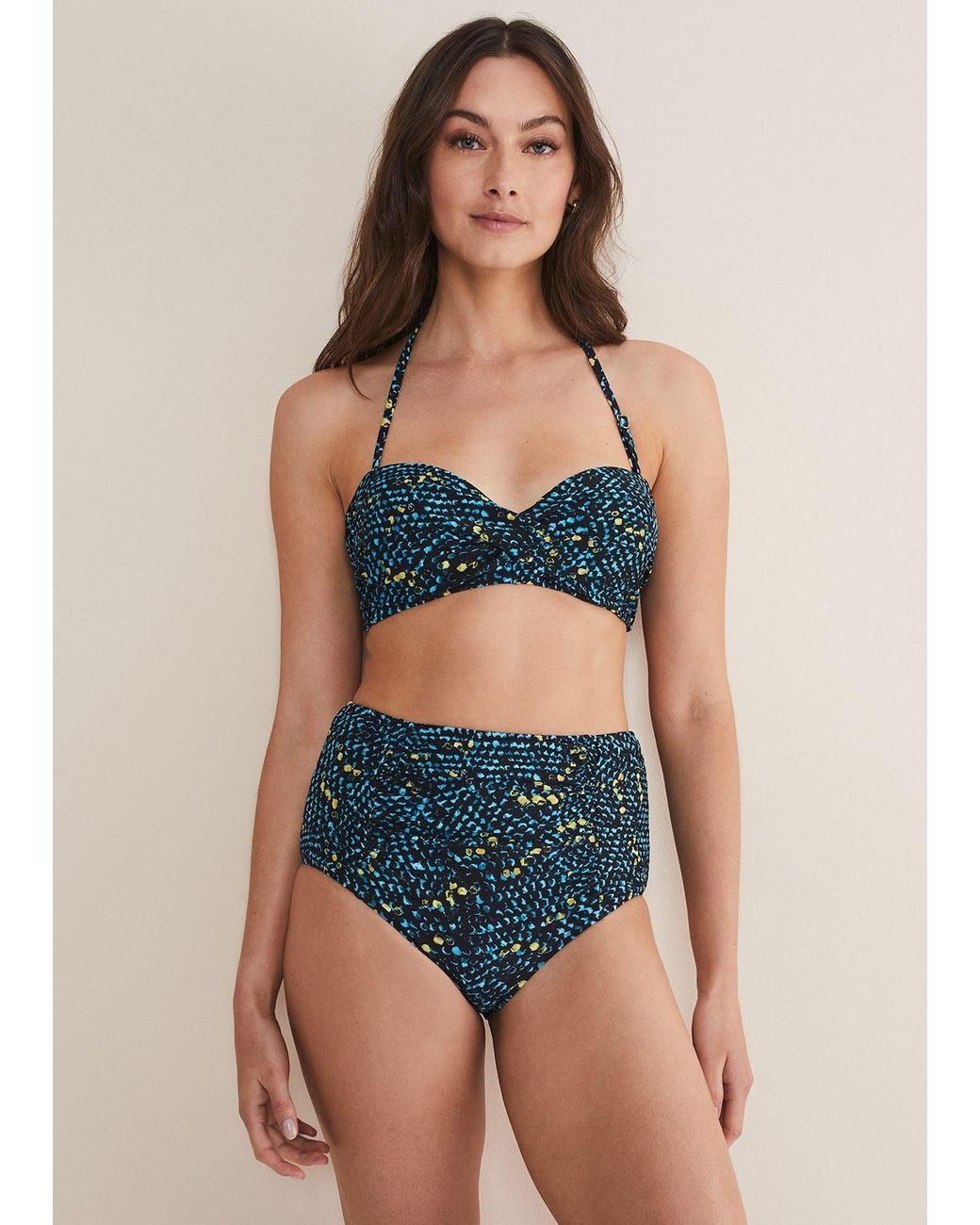 Phase Eight Blue Animal Bikini Bottom