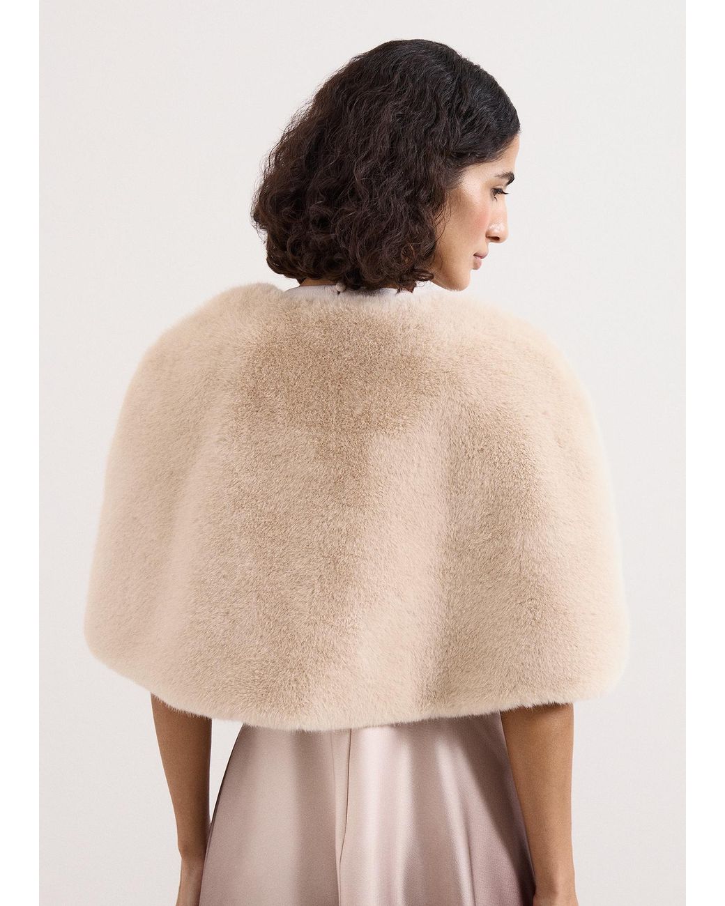 Phase Eight Natural Faux Fur Stole
