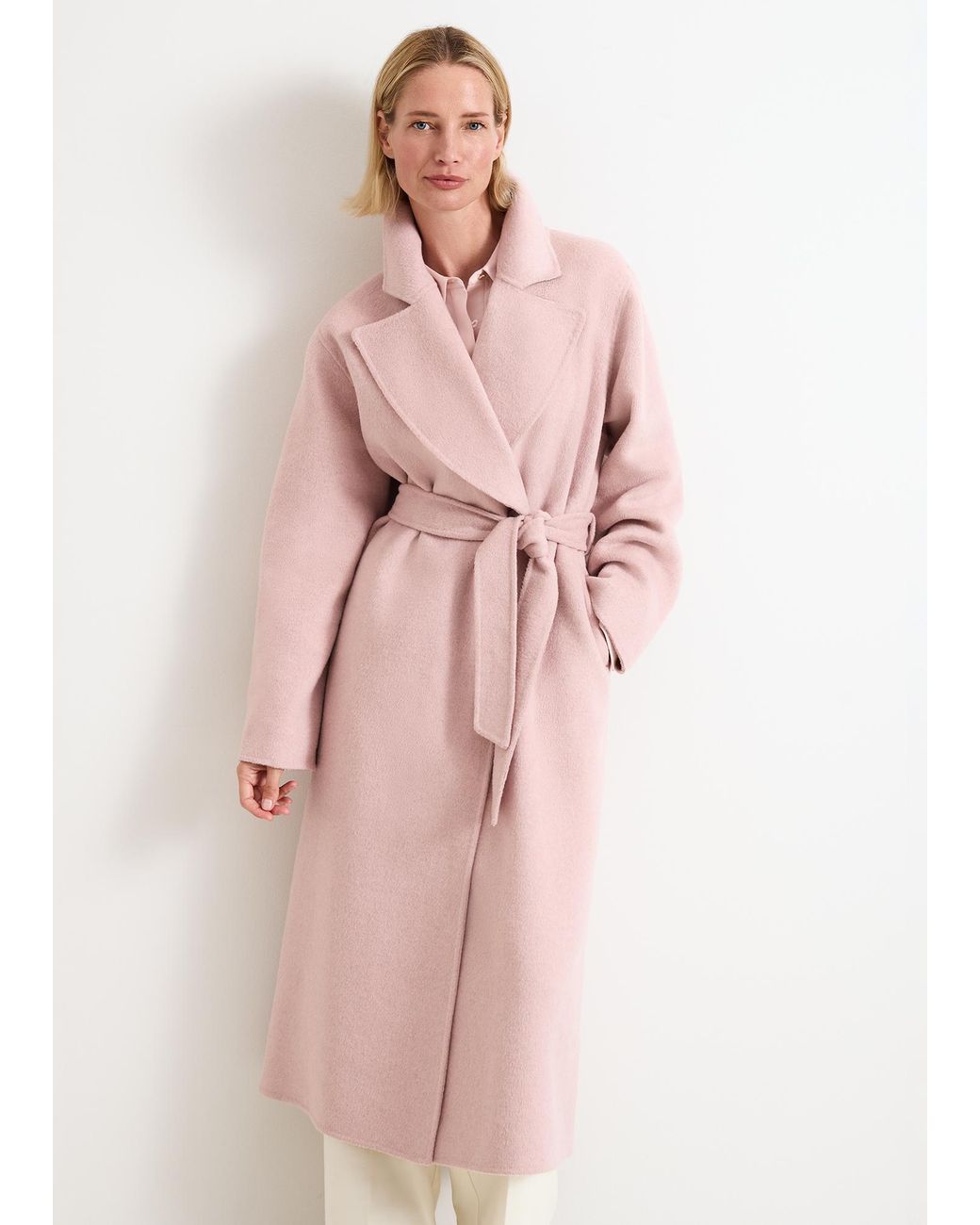 Phase Eight Pink Darcy Double Faced Wool Coat