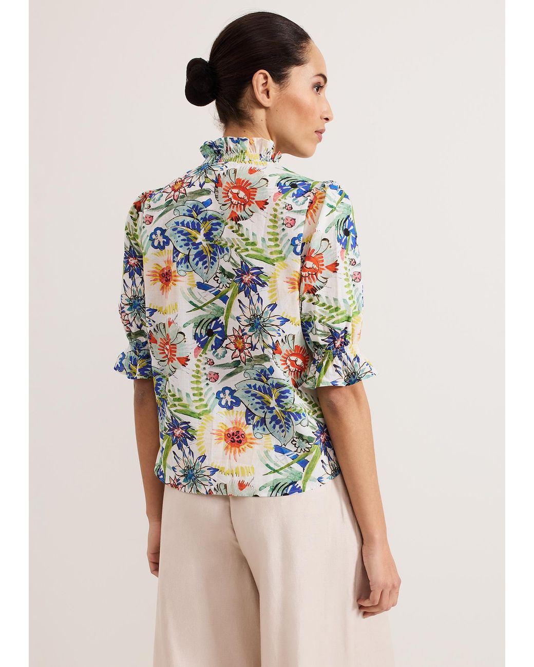 Phase Eight Blue Izara Print Top