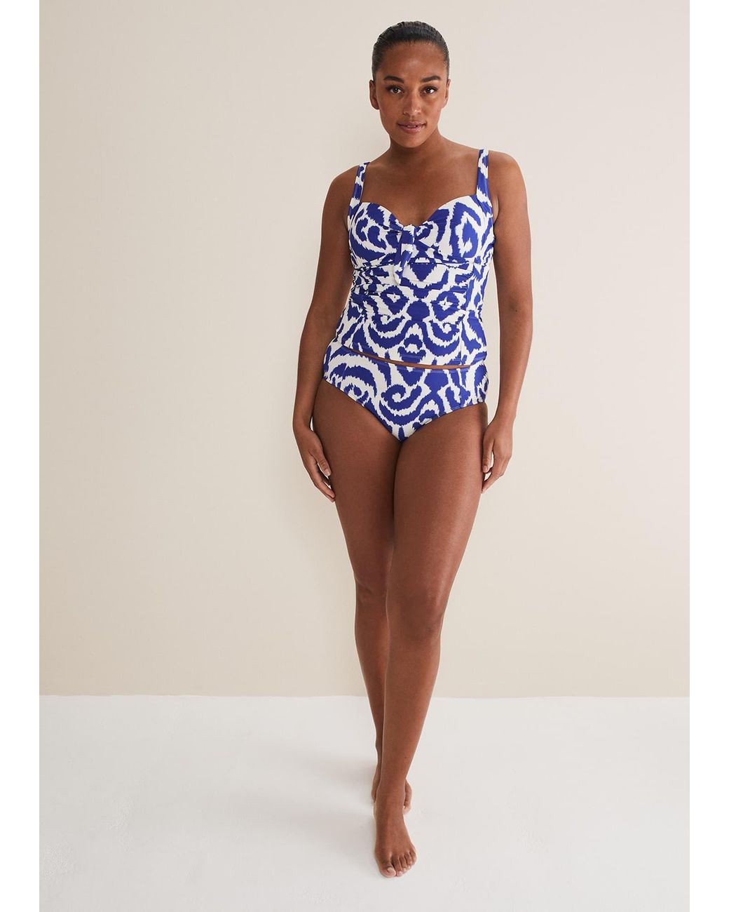 Phase Eight Blue Ikat Tankini Brief