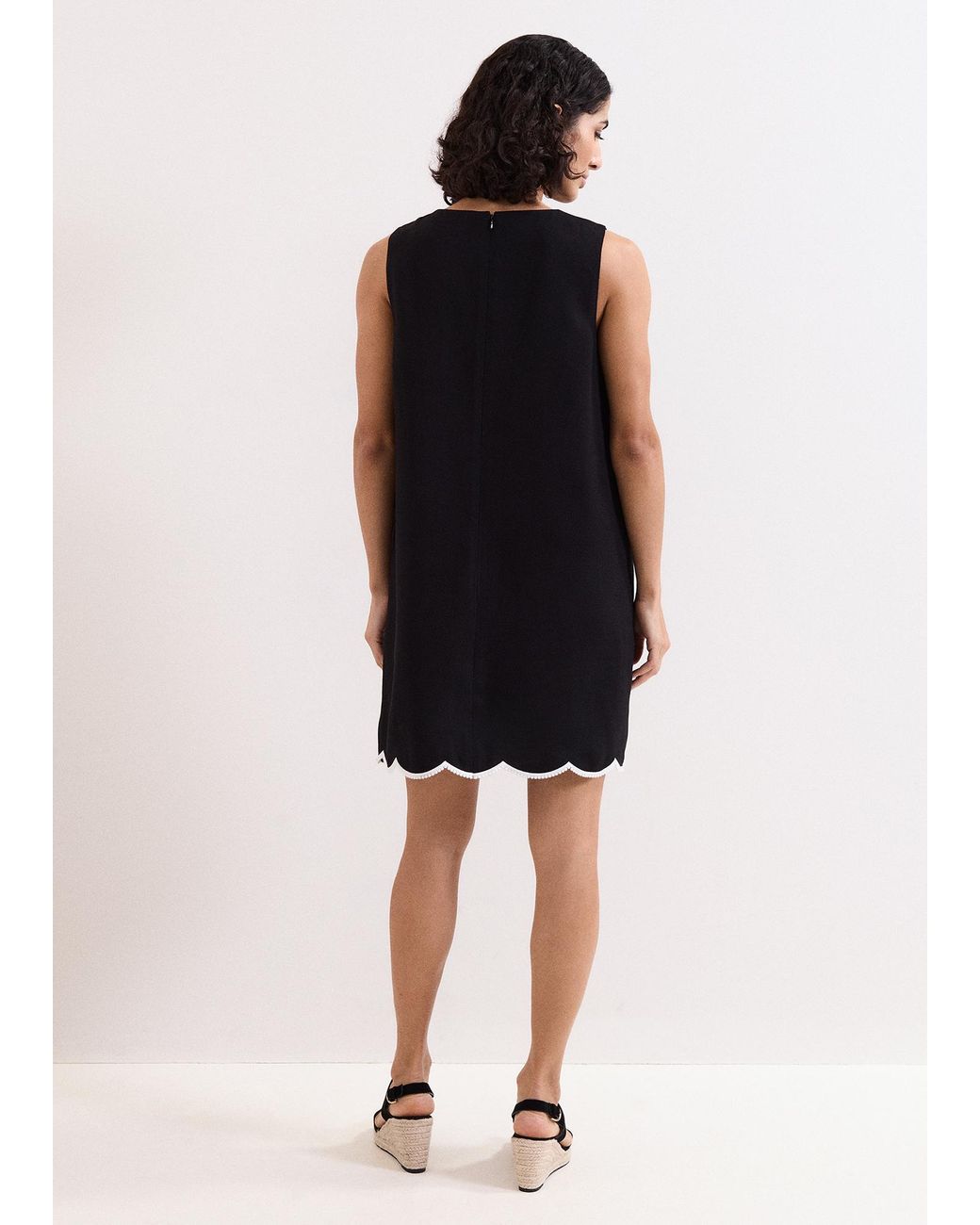 Phase Eight Black Marta Shift Mini Dress