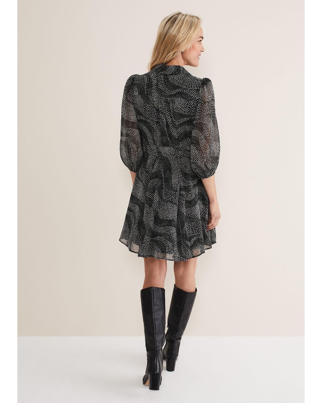 Phase Eight Multicolor Miriam Chiffon Shirt Mini Dress