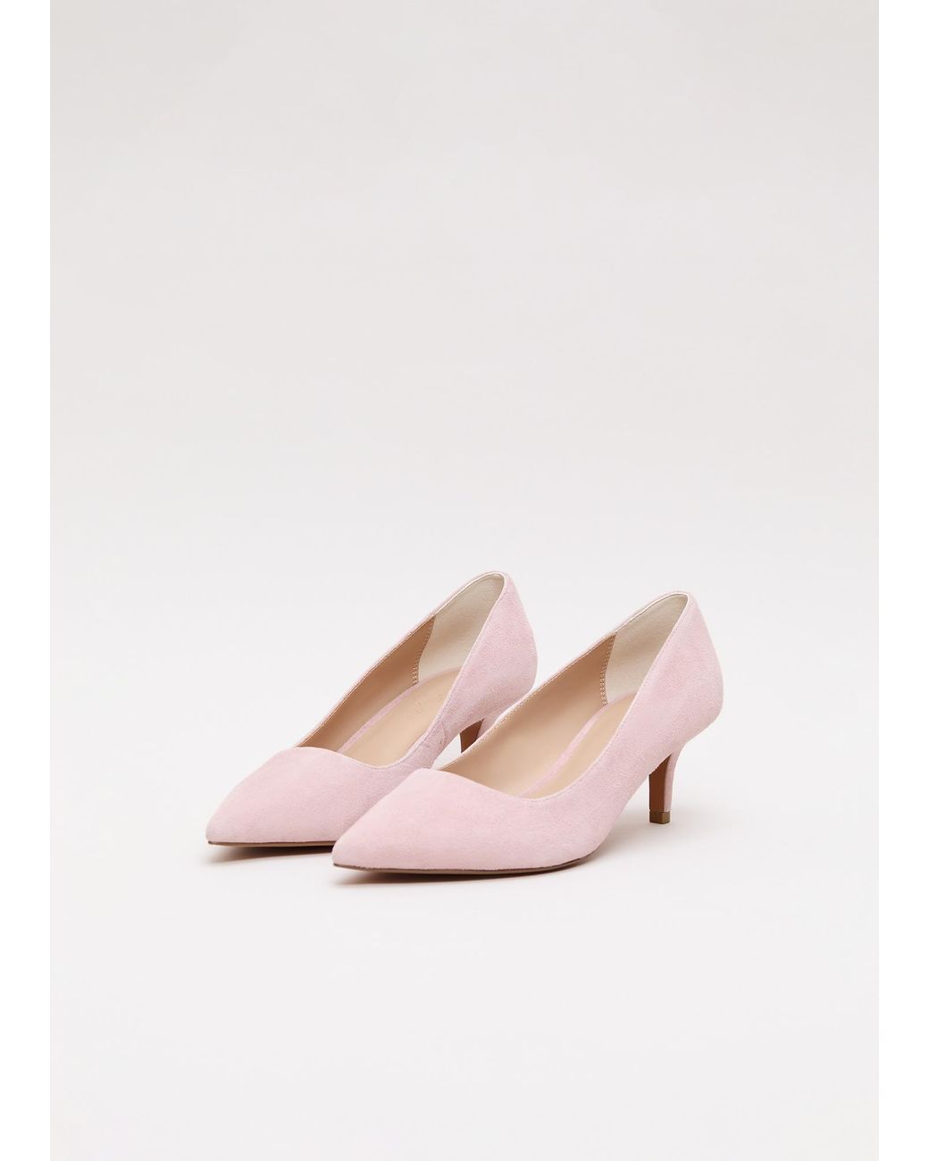 Phase Eight Pink Suede Court Shoes