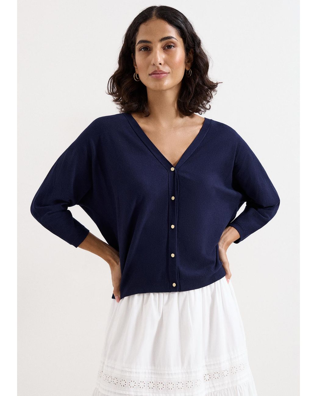 Phase Eight Blue Cristine Knit Cardigan