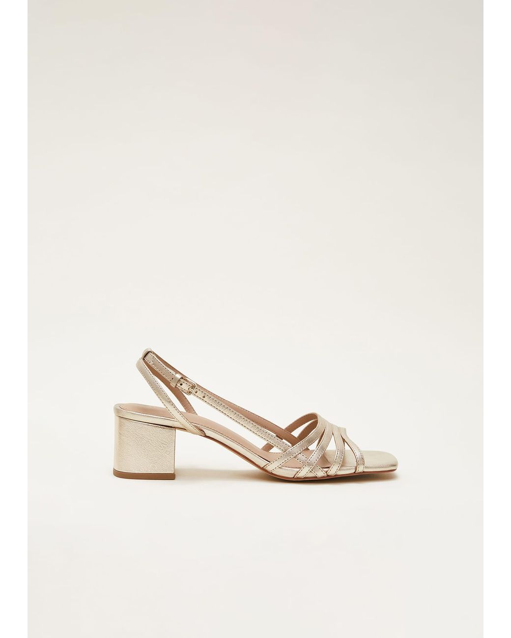 Phase Eight Natural Leather Block Heels