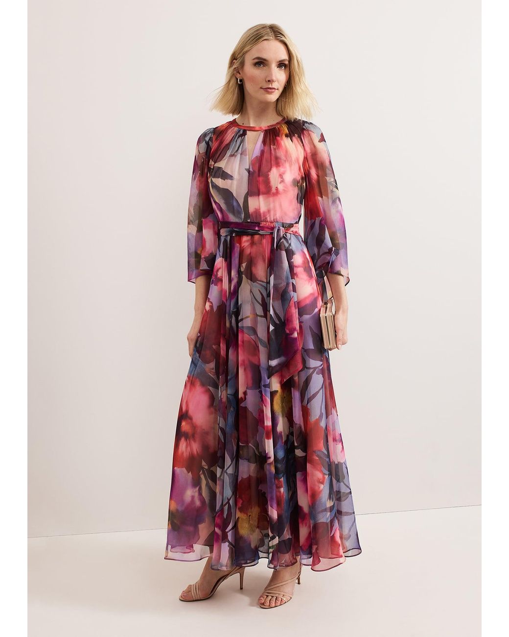 Phase Eight Red Willma Printed Maxi Dress