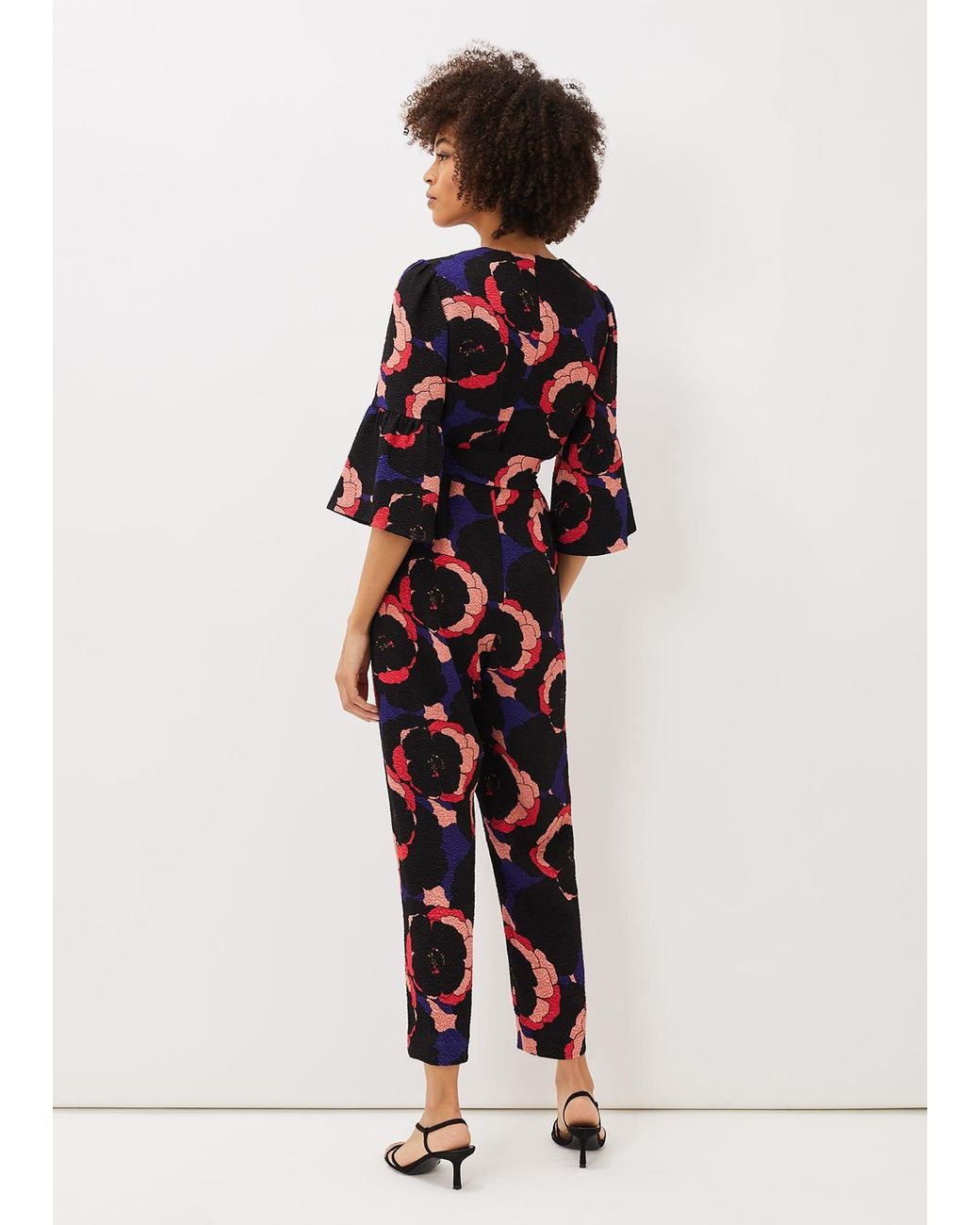 Phase Eight Multicolor Darcey Floral Textured Tapered Jumpsuit