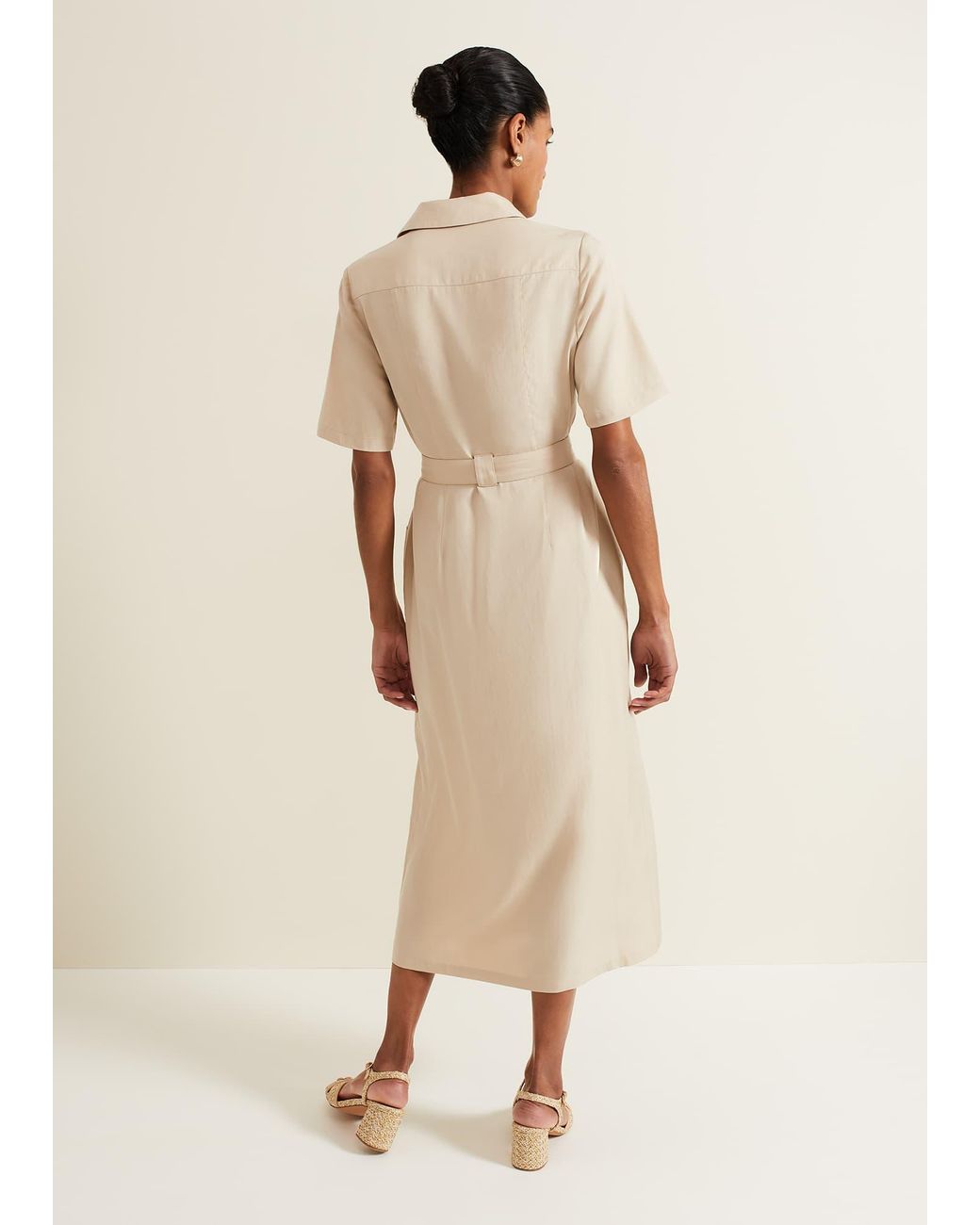 Phase Eight Natural Willow Utility Midi Dress