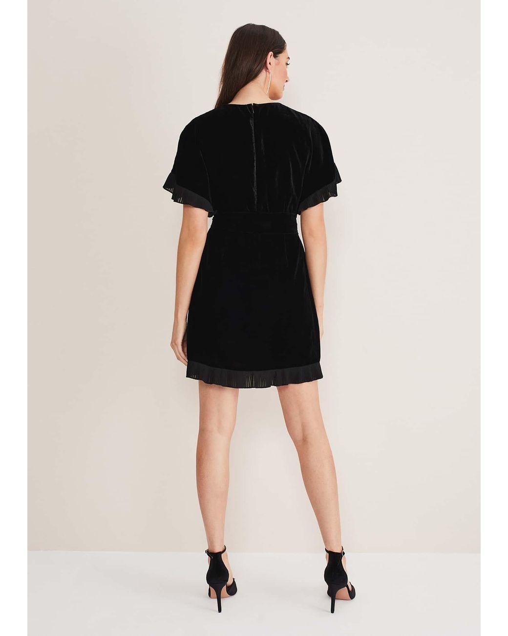 Phase Eight Black Gianna Velvet Dress
