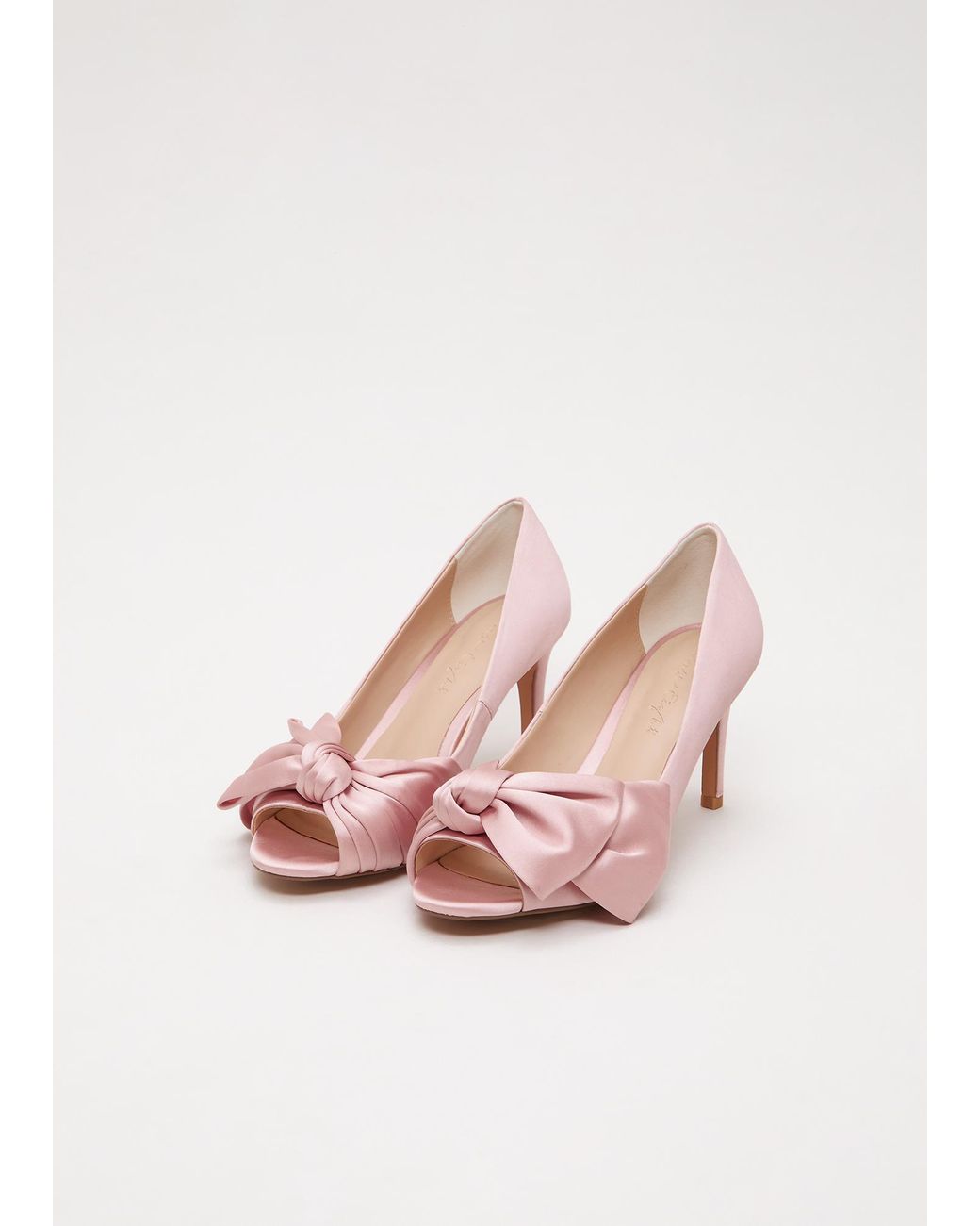 Phase Eight Pink Satin Peeptoe Court Shoes