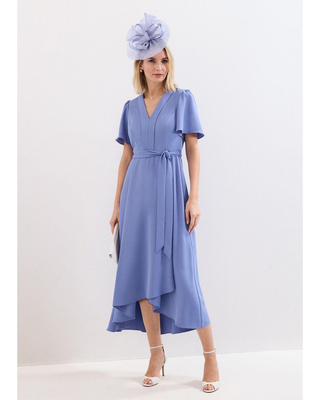 Phase Eight Blue Jessica Wrap Midi Dress