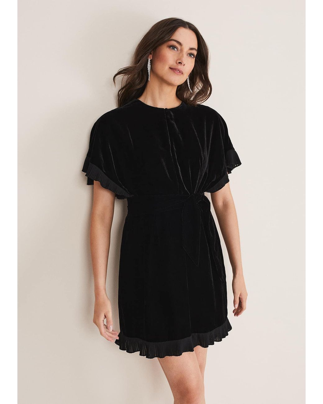 Phase Eight Black Gianna Velvet Dress