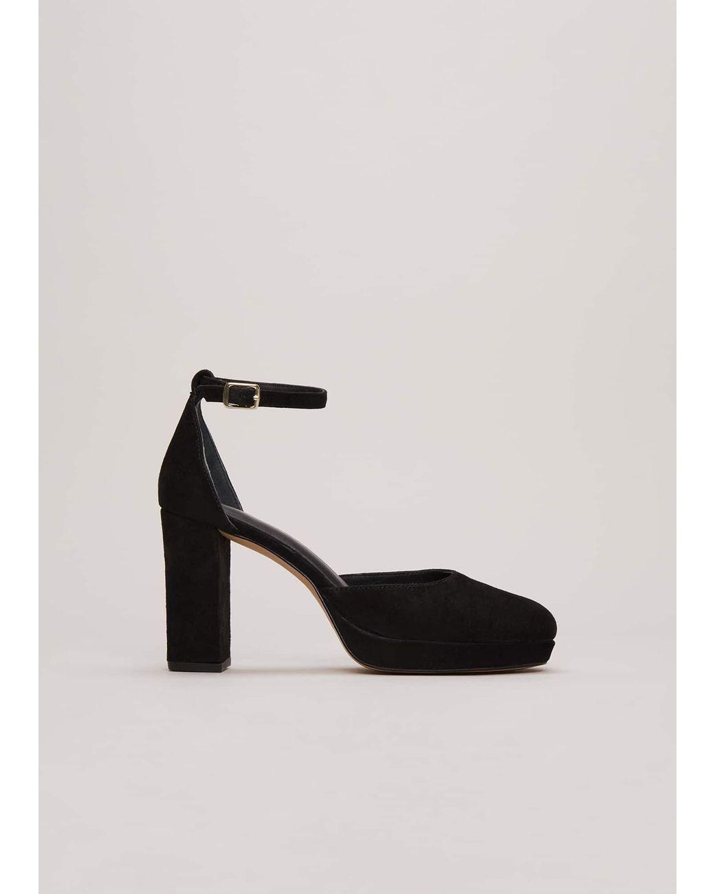 Phase Eight Black Suede Platform Heels