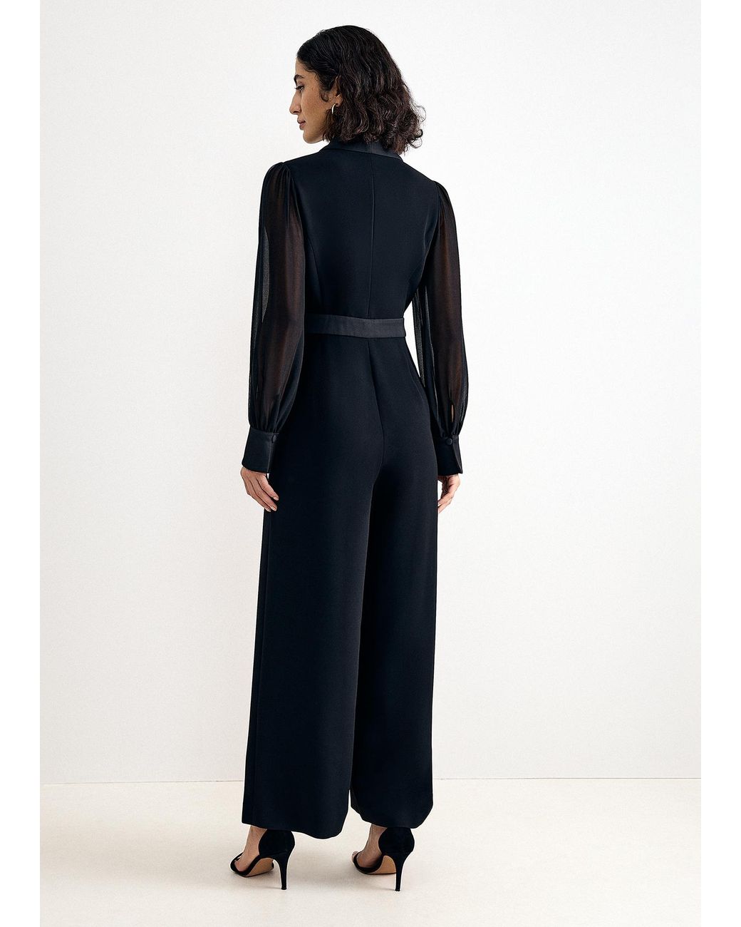 Phase Eight Blue Veronica Long Sleeve Blazer Jumpsuit