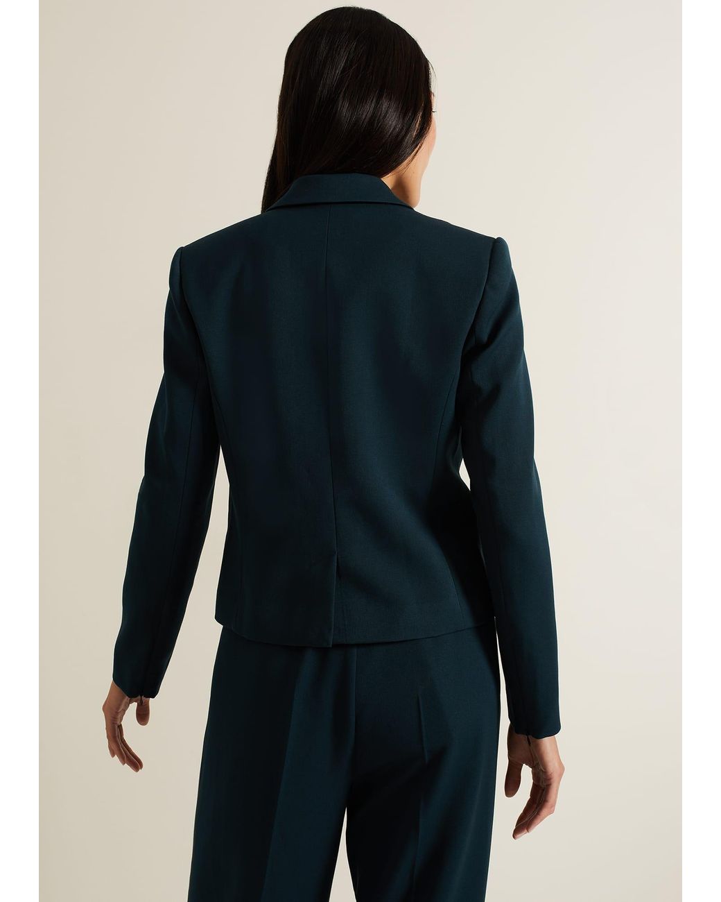 Phase Eight Blue Arabella Crop Blazer