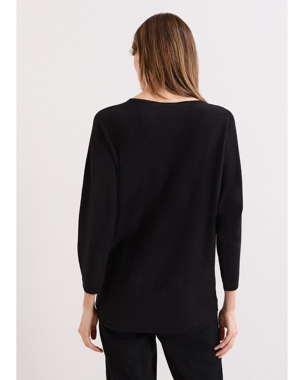 Phase Eight Black Long Line Cristine Knit Jumper