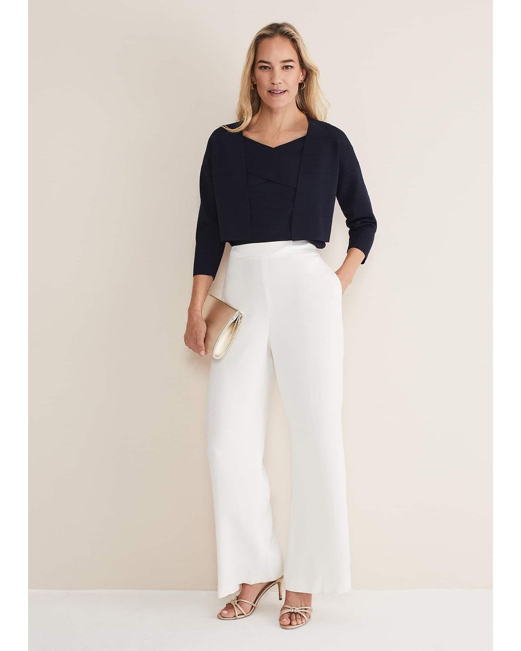 Phase Eight Blue Delphi Bandage Knitted Cover Up
