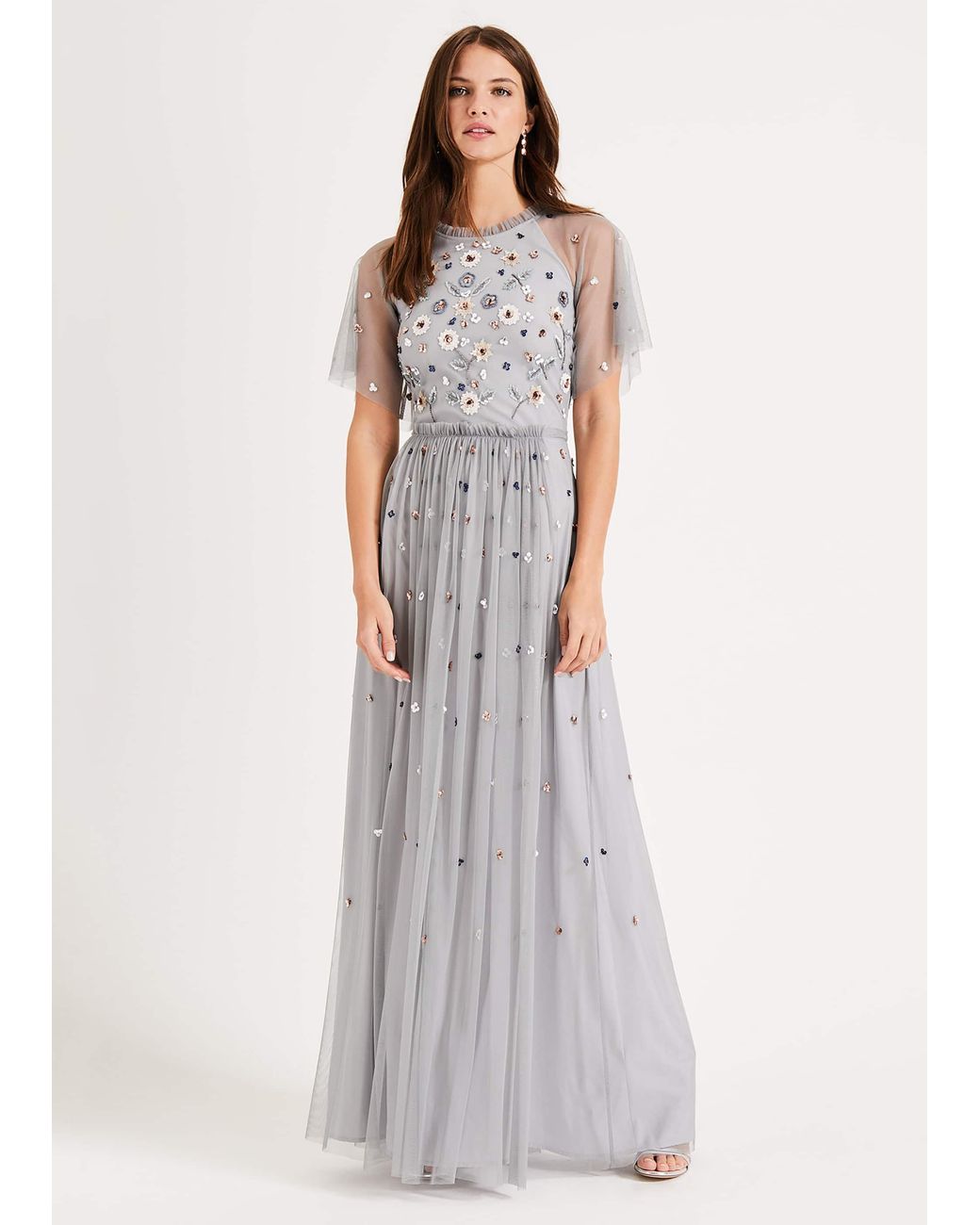 Phase Eight White Celestra Embellished Maxi Dress