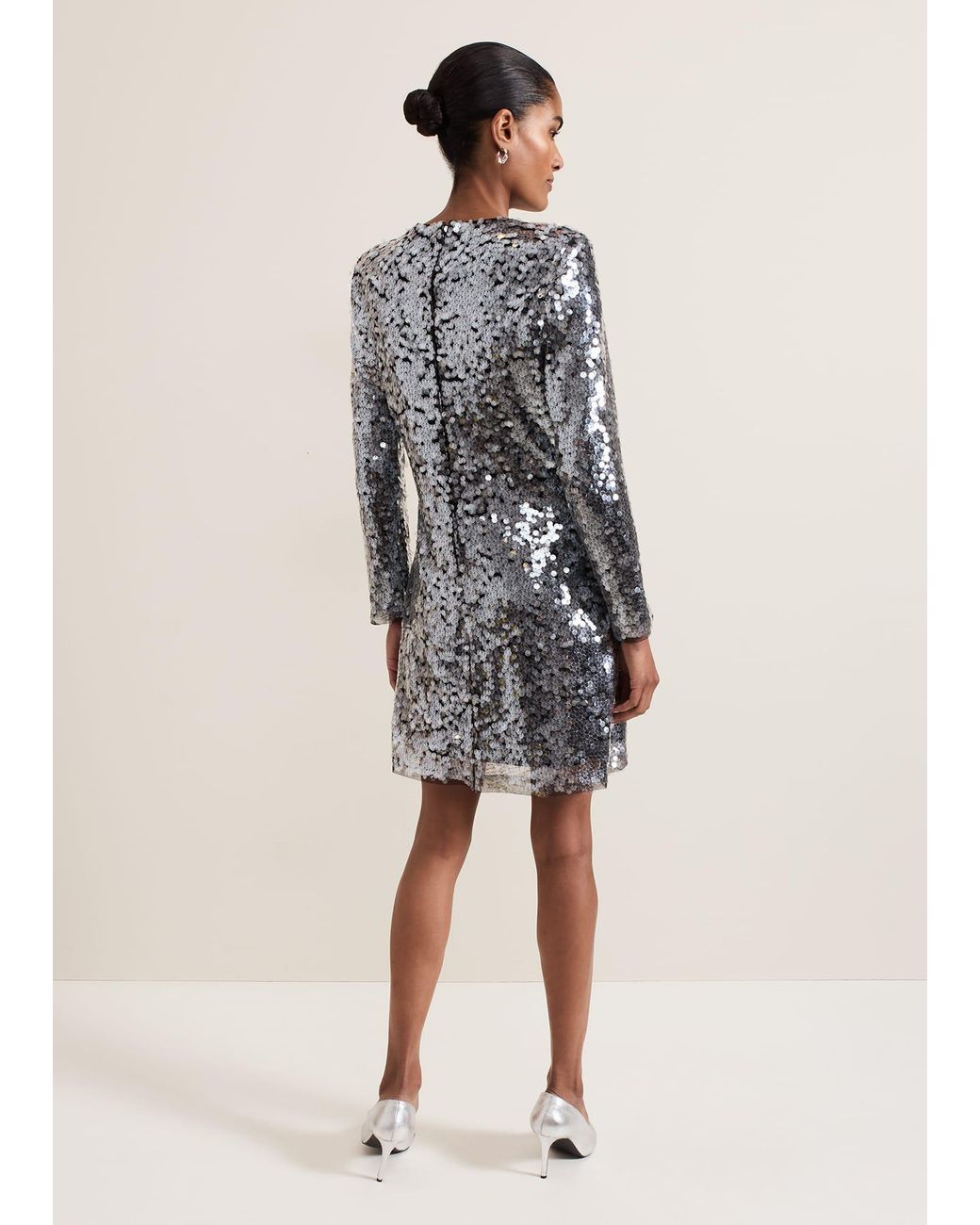 Phase Eight Metallic Rhia Sequin Mini Dress