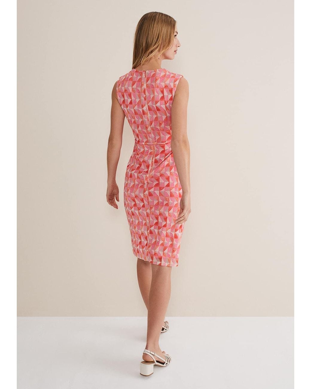 Phase Eight Red Khy Geo Wrap Mini Dress