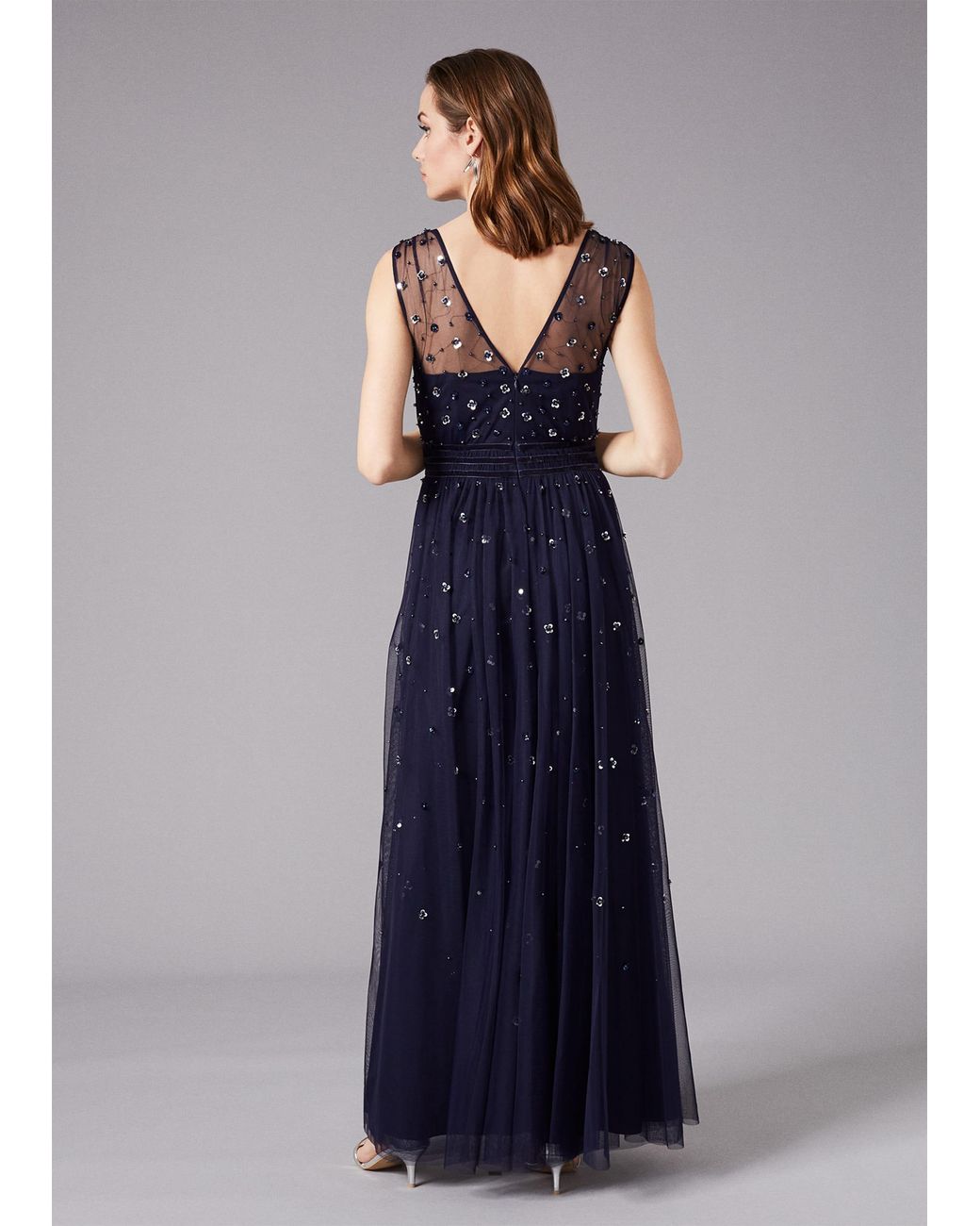 Phase Eight Blue Marcia Sequin Tulle Dress