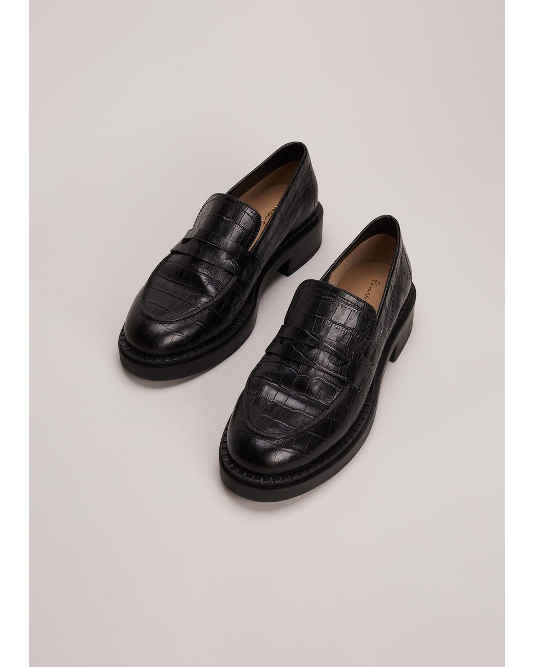 Phase Eight Black Chunky Loafers