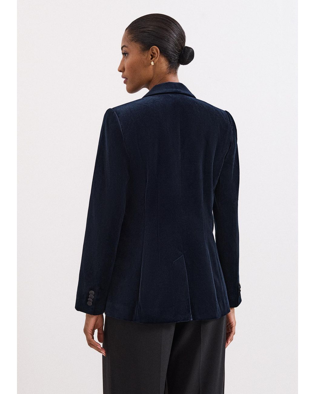 Phase Eight Blue Bridie Velvet Jacket