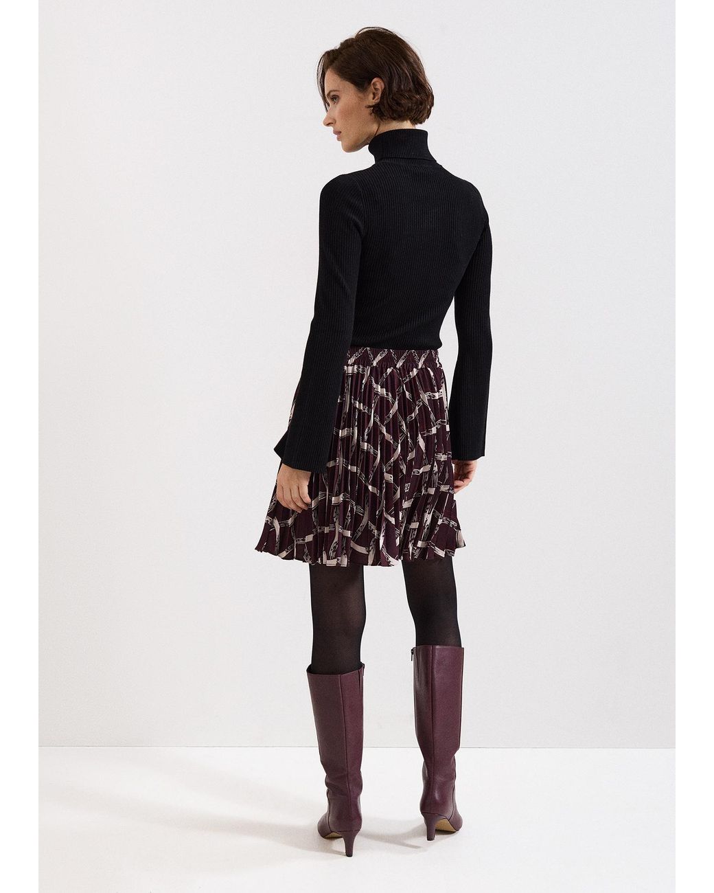 Phase Eight Red Mairi Check Mini Skirt