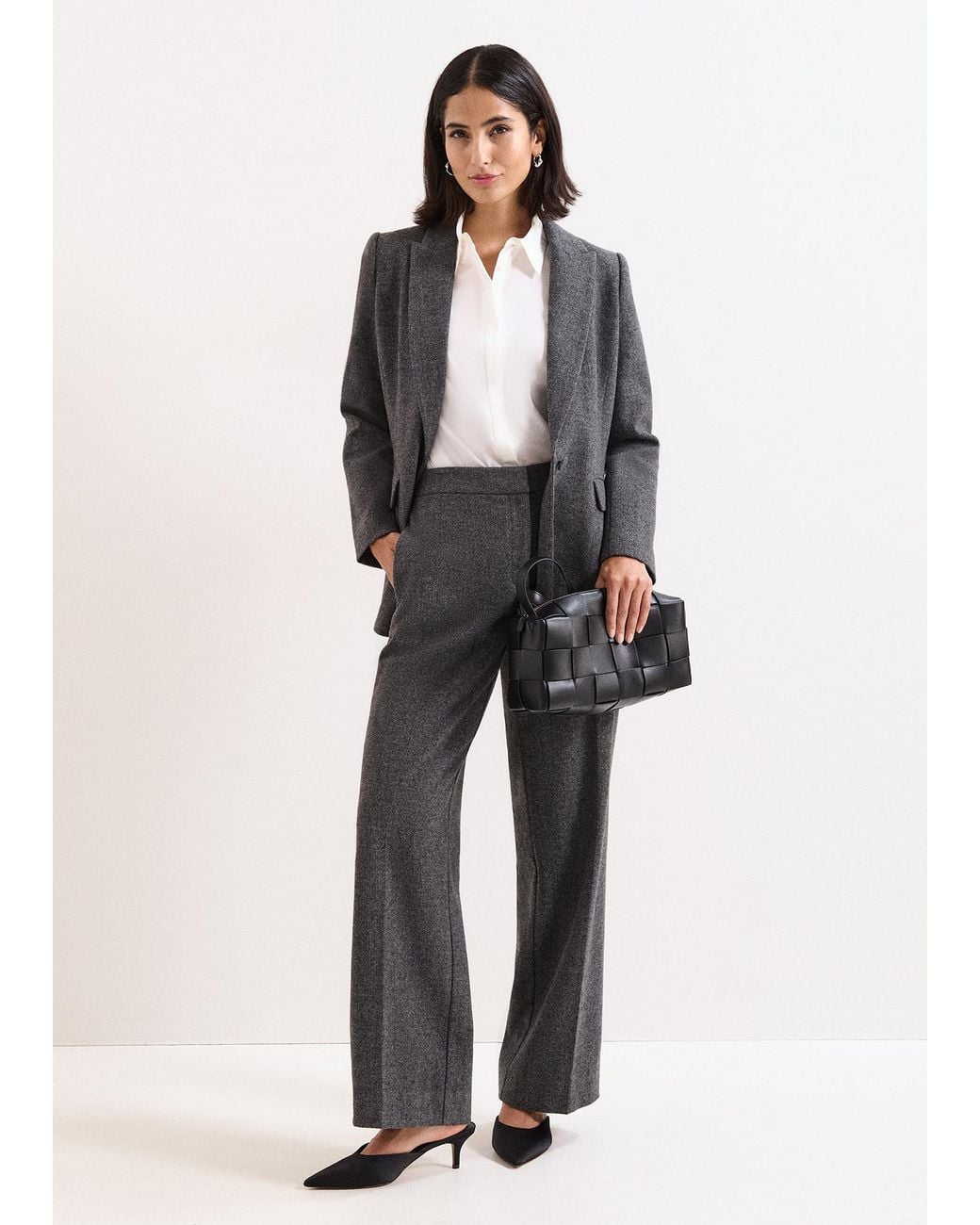 Phase Eight Gray Anise Suit Trousers