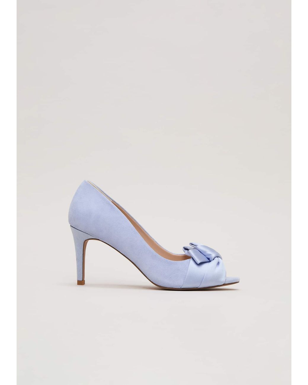 Phase Eight Blue Satin Twist Peeptoe Shoes