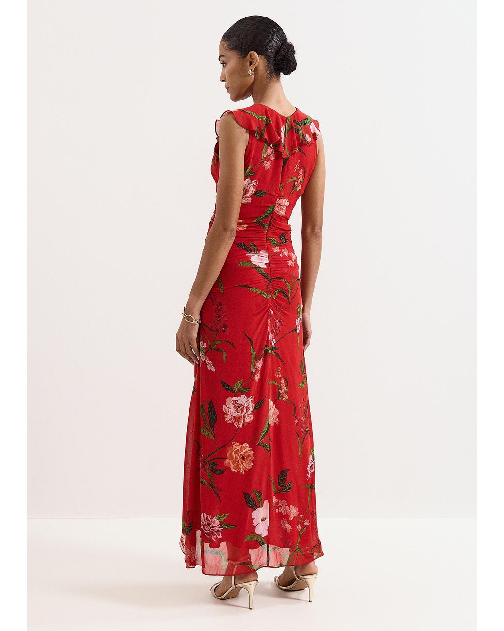 Phase Eight Red Mae Floral Maxi Dress