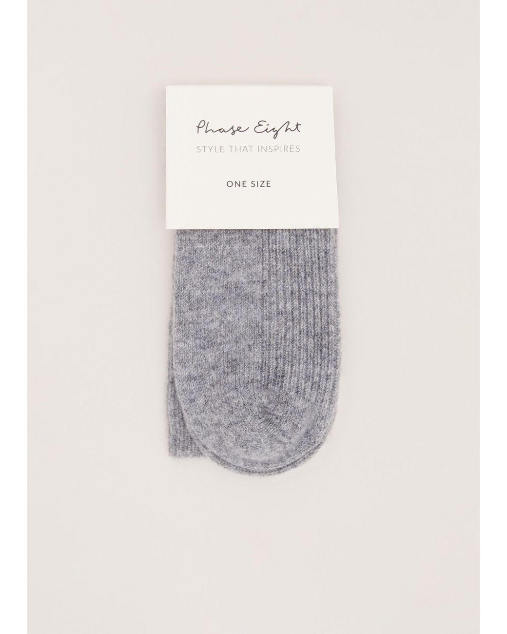 Phase Eight White Cashmere And Wool Socks