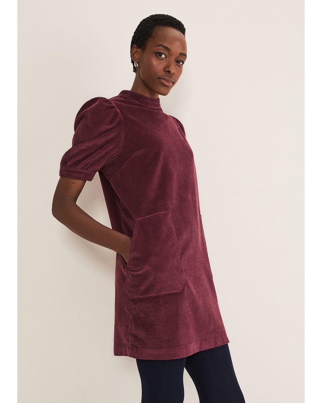Phase Eight Red Elektra Corduroy Dress