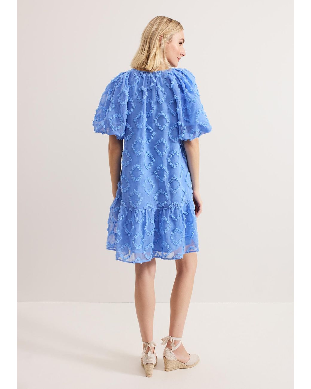 Phase Eight Blue Bella Textured Mini Dress