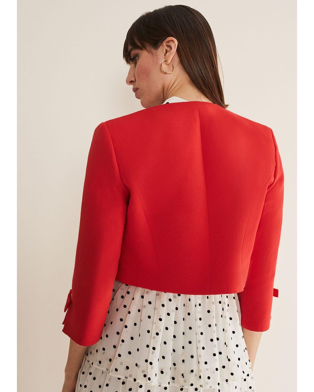 Phase Eight Red Zoele Bow Detail Jacket