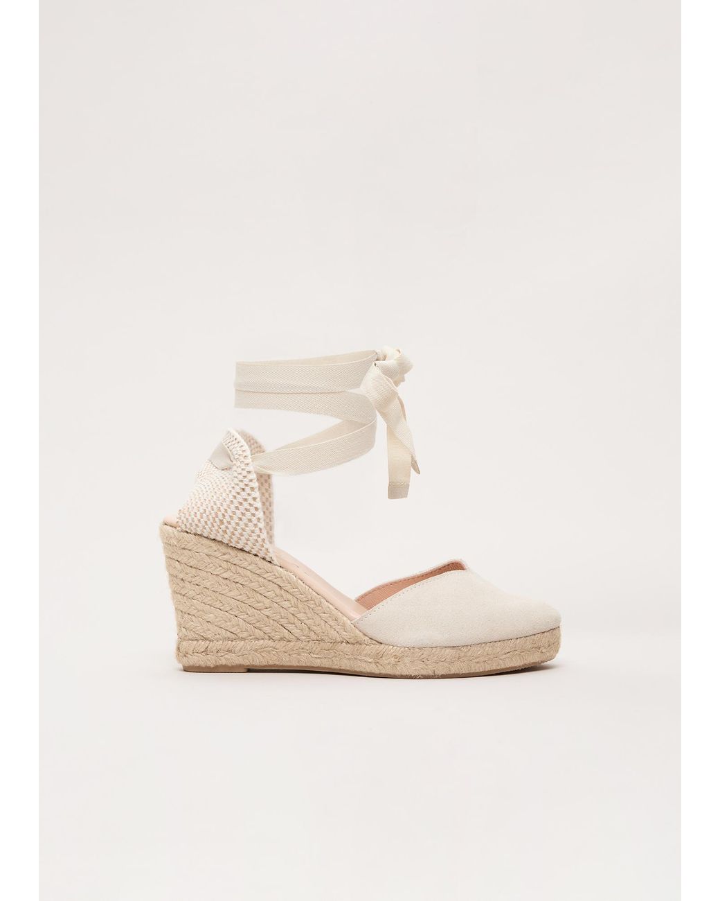 Phase Eight Natural Suede Wedge Espadrille